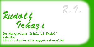 rudolf irhazi business card